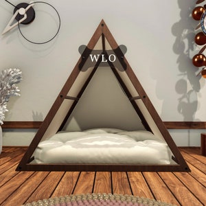 WLO® Lakota Modern Dog House Premium, Wooden Dog House with Free Customization, Multiple Colors & Gift Cushion Covers