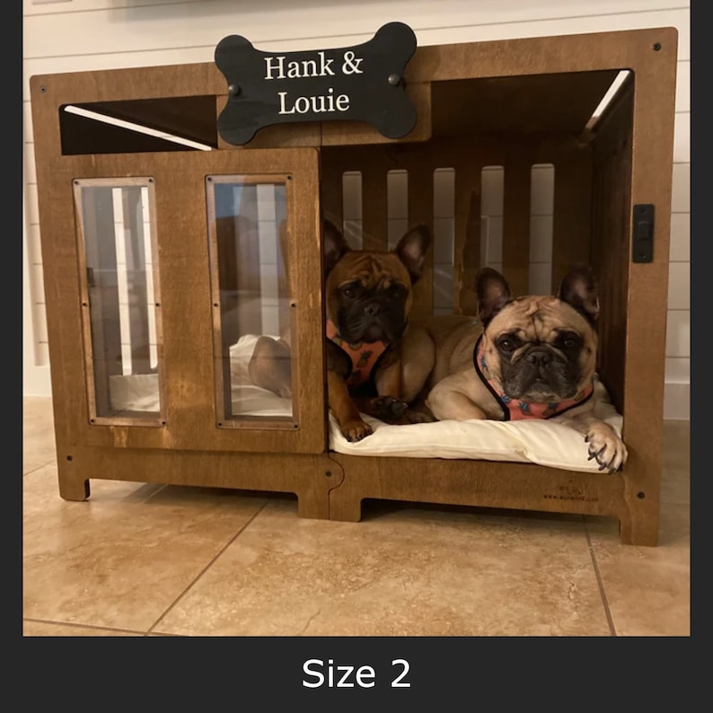 Walnut & Ivory Pueblo Modern Dog Crate Dog Bed Dog Crate Etsy