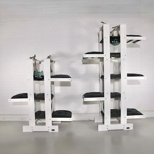 WLO® Empire, Modern Cat House, Wooden Cat Tower, Unique Cat Tree, Cat Tree Tower, Cat Condo, Modern Cat Climbing Tree, White