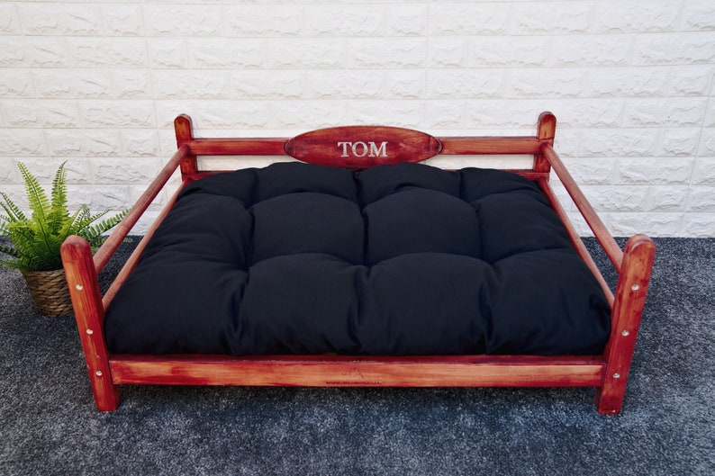 Rosewood Elevated Dog Bed Wooden Dog Bed Dog Bed Pet Etsy