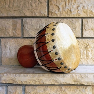 Goat skin drum, Gourd drum, Handmade Rhythm Percussion,  Unique Percussion Gifts, Gift for Brother, Birthday gifts
