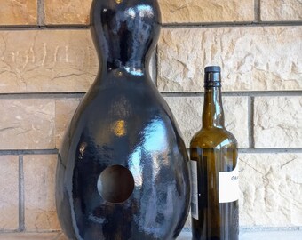 Black Gourd Udu Drum: Handcrafted Nigerian Percussion