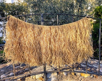 Adjustable Raffia Skirt with Waist Belt for Hula, Tahitian and Hawaiian Dance skirt, 30&quot; waist and 30&quot; skirt length, gift for hula dancers