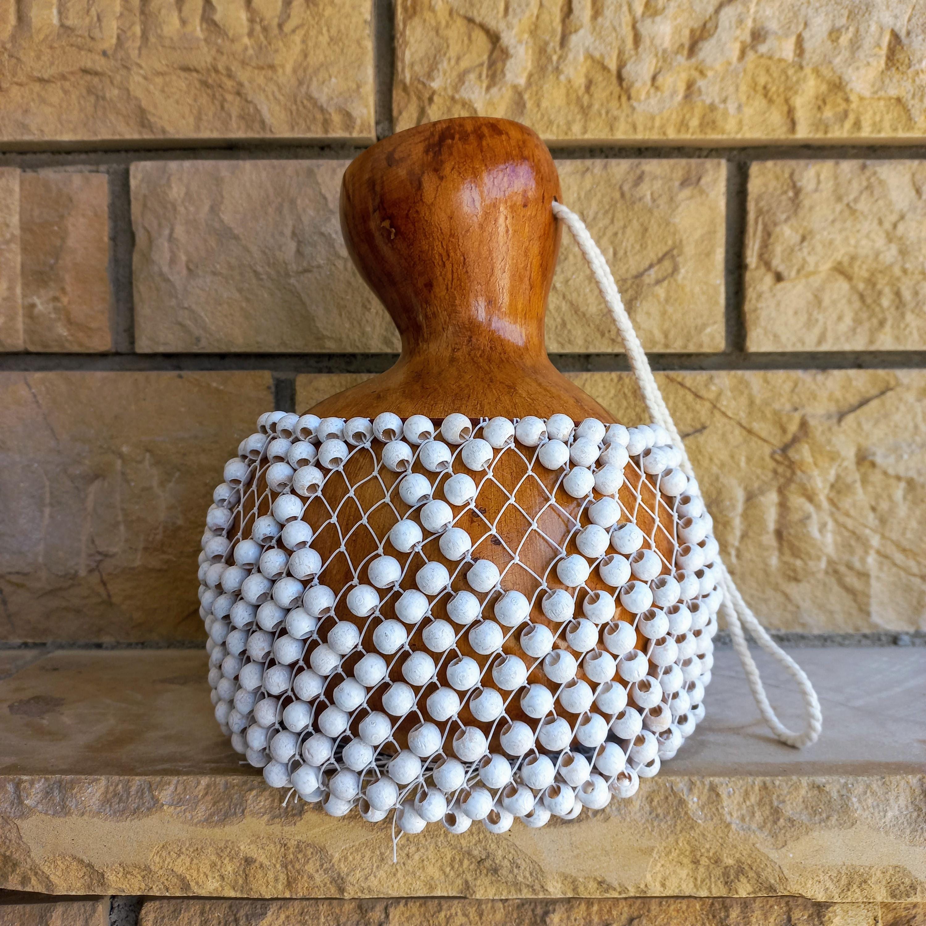 Colorful Wood Beaded Gourd Shekere: Latin Percussion Instrument - Etsy