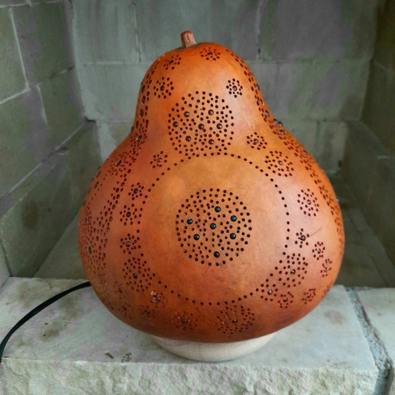 Orange gourd lamp deals