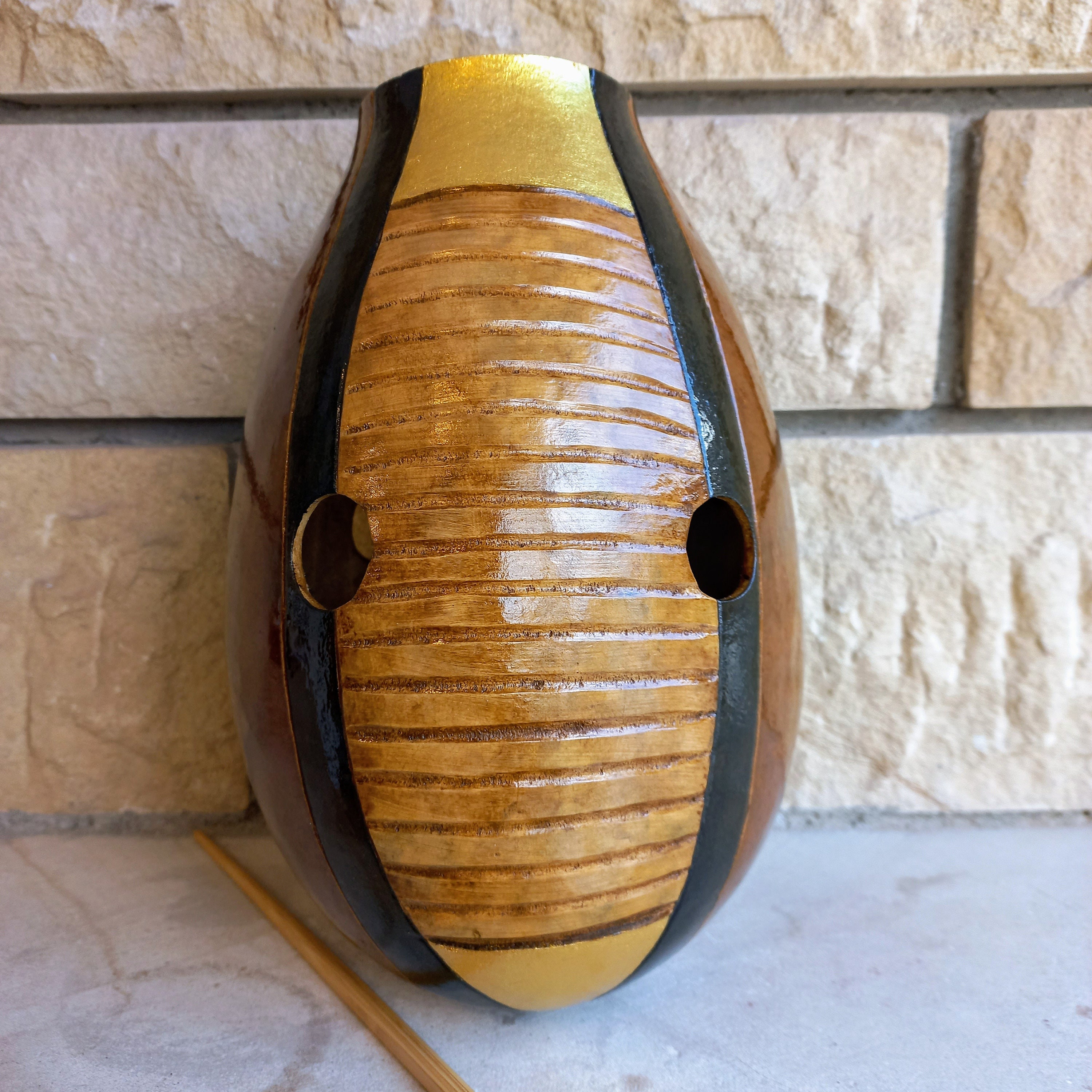 ギロ　手作り　Guiro made in ブラジル Natural Gourd Guiro: Peruvian Latin Percussion Instrument - Etsy