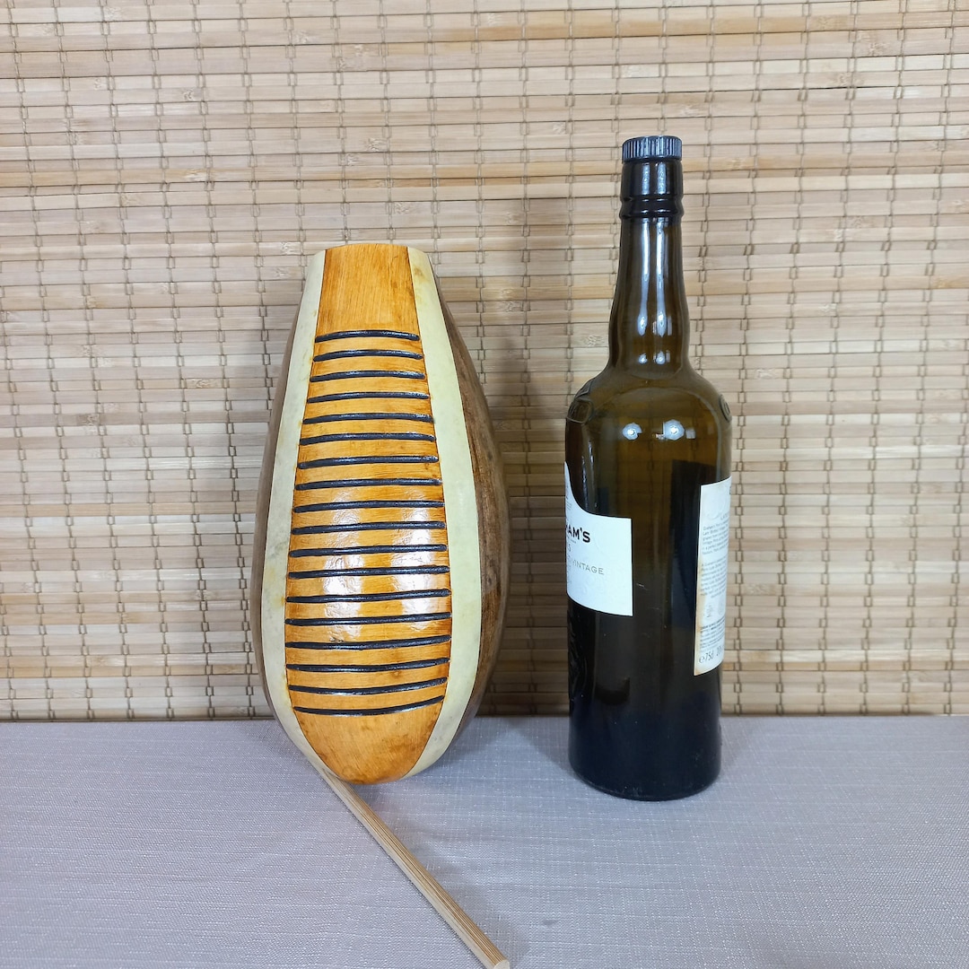 Guiro Rasp Instrument Handcrafted Brown Gourd Guiro, Latin Folk Art Percussion Instrument - Etsy