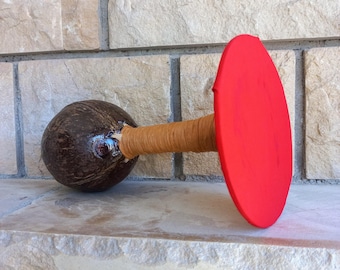 Coconut Shell Rattle without feathers, Rattle for uli uli, Hawaiian uli uli coconut rattle, gift for her