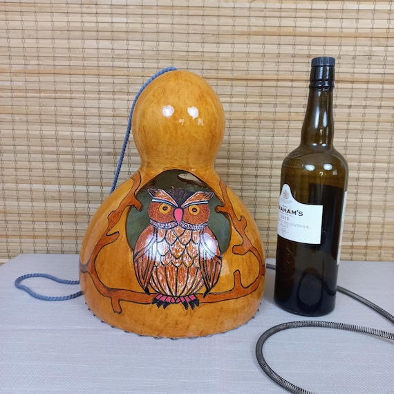 フクロウの雷瓢箪太鼓：手作りの雷鳴楽器 - Etsy 日本