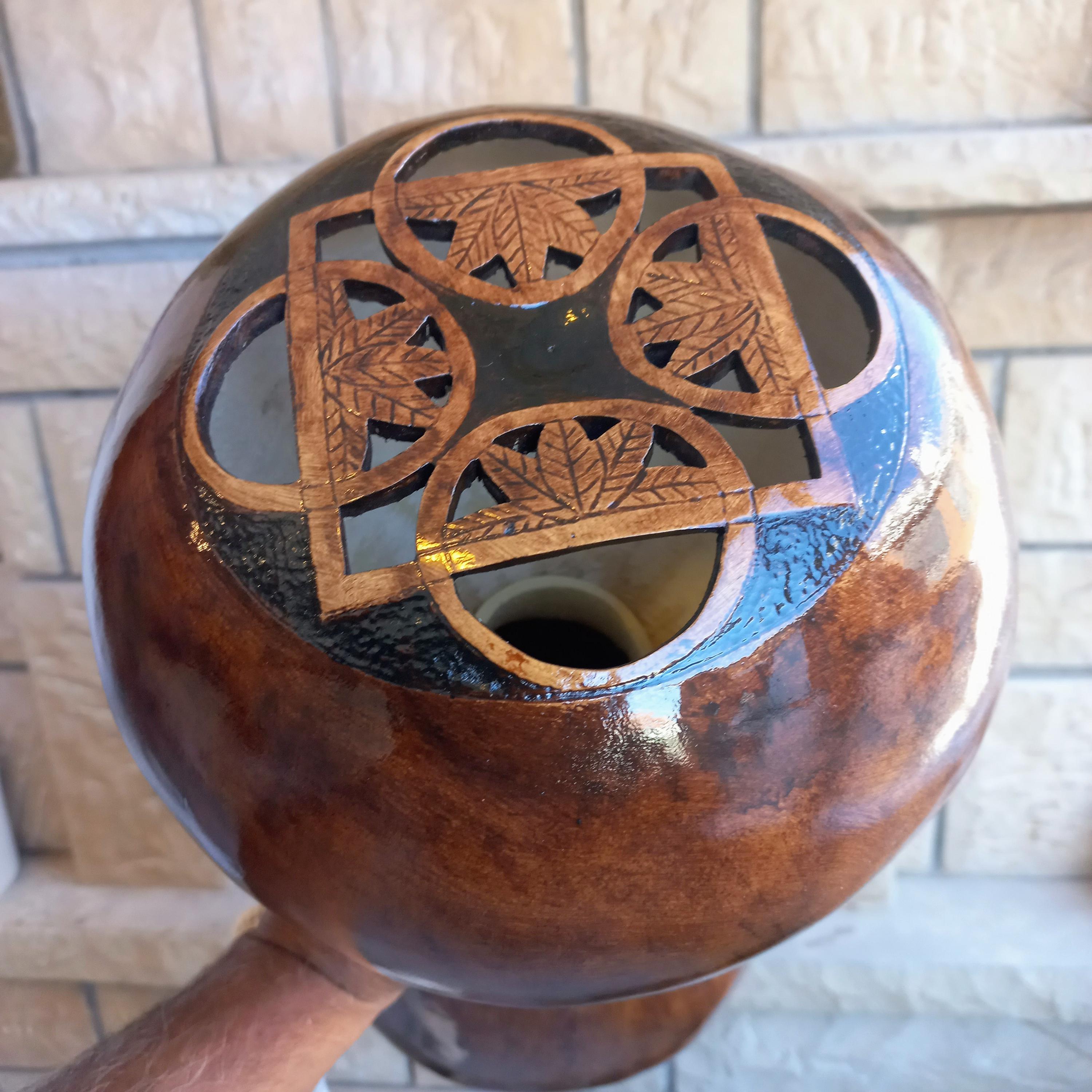 手作りハワイアンイプヘケドラム - 22インチのひょうたん模様の楽器