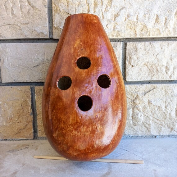 ギロ　手作り　Guiro made in ブラジル Brown Gourd Guiro: Peruvian Latin Percussion Instrument - Etsy
