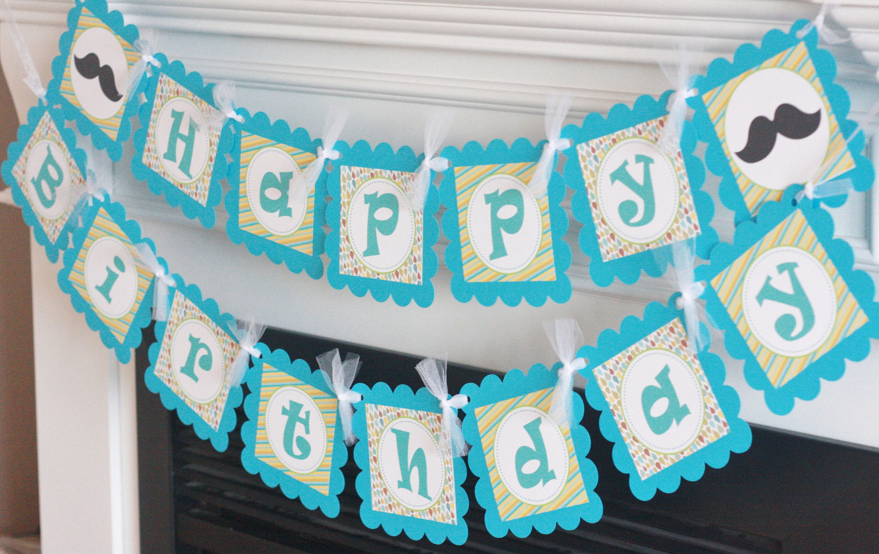 Banners Favor Tags Cupcake Toppers etc. Mustache Chevron Baby Shower Door Sign Hanger Lots of Colors Banners Favor Tags Cupcake Toppers etc. Mustache Chevron Baby Shower Door Sign Hanger Lots of Colors