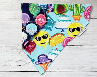 Birthday Dog Bandana, It's My Barkday Bandana, Birthday Balloons Bandana, Over The Collar Bandana