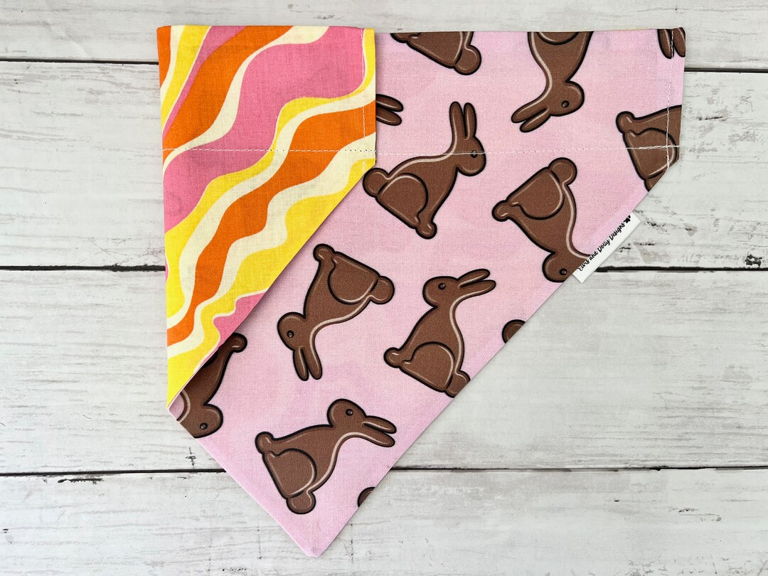 Easter Dog Bandana, Easter Bunny Bandana, Spring Over the Collar