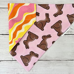 Easter Dog Bandana, Easter Bunny Bandana, Spring Over The Collar Bandana, Personalized Dog Bandana, Reversible Bandana