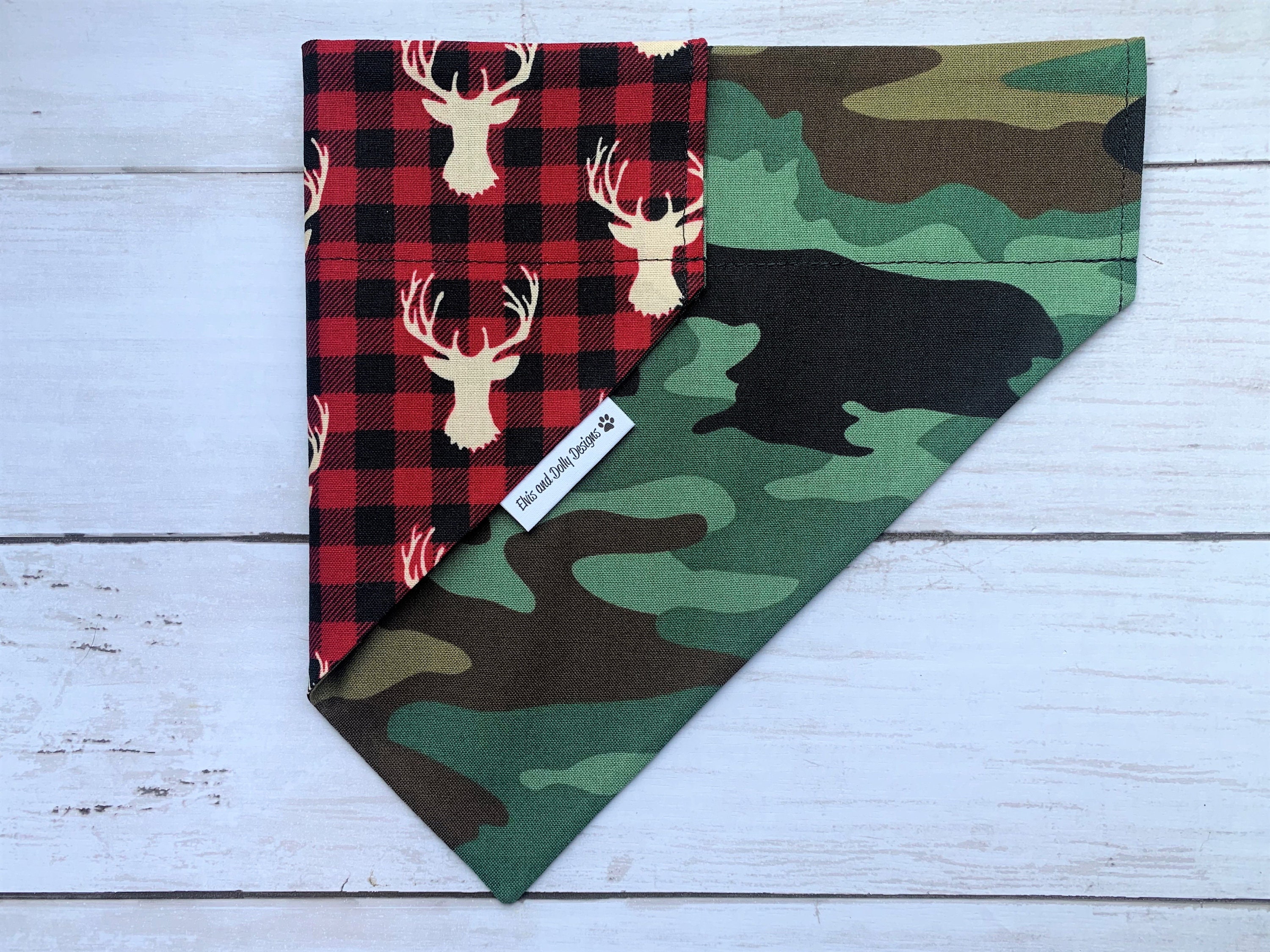 Camo Dog Bandana Camouflage Bandana Deer Bandana Etsy