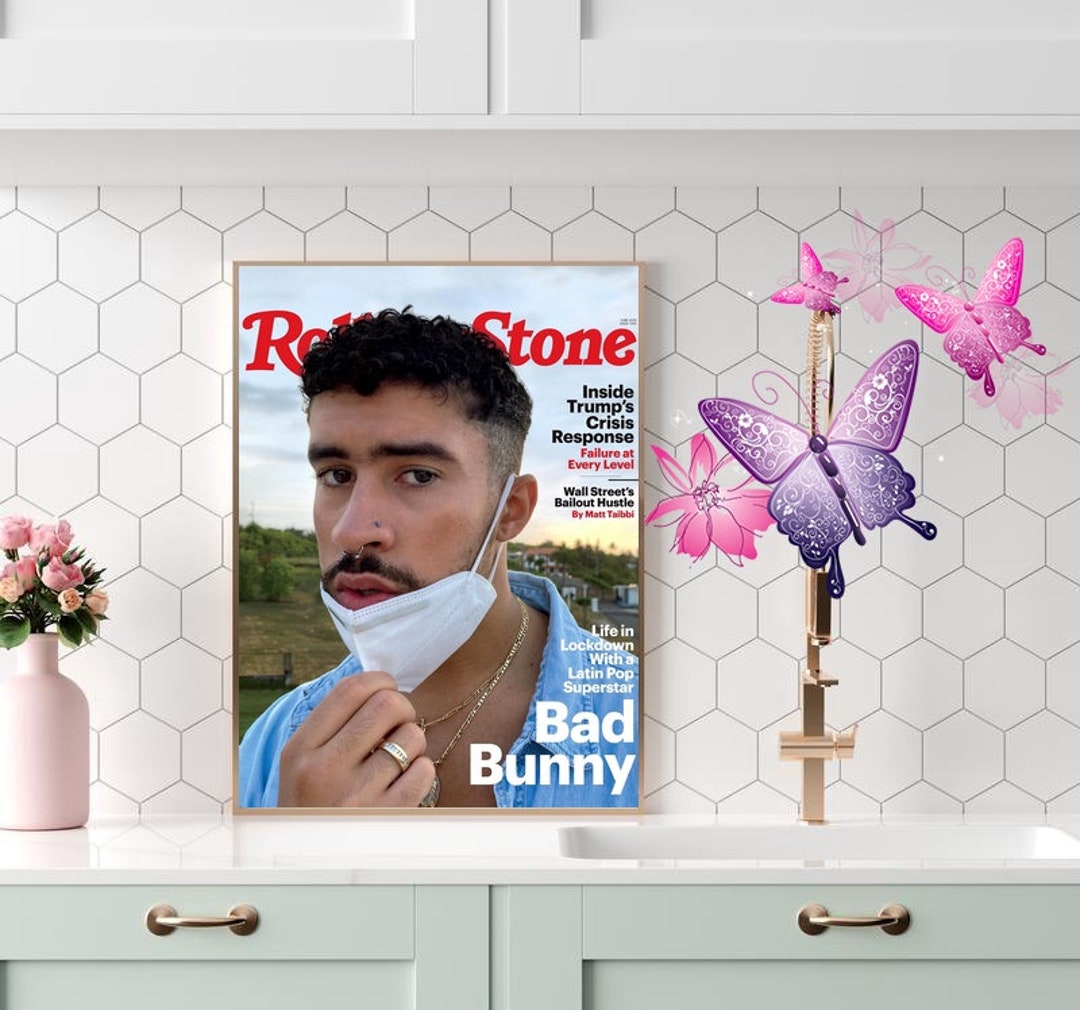 Bad Bunny Magazine Cover Poster Wall Art,home Docor,frameless Etsy