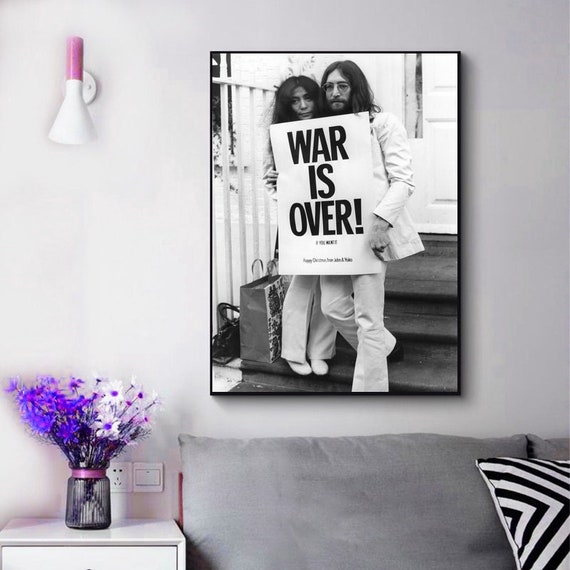 War is Over Art Print, Yoko Ono and John Lennon Print, Iconic War is Over  Print, John Lennon Quote Print, Iconic Art Print 