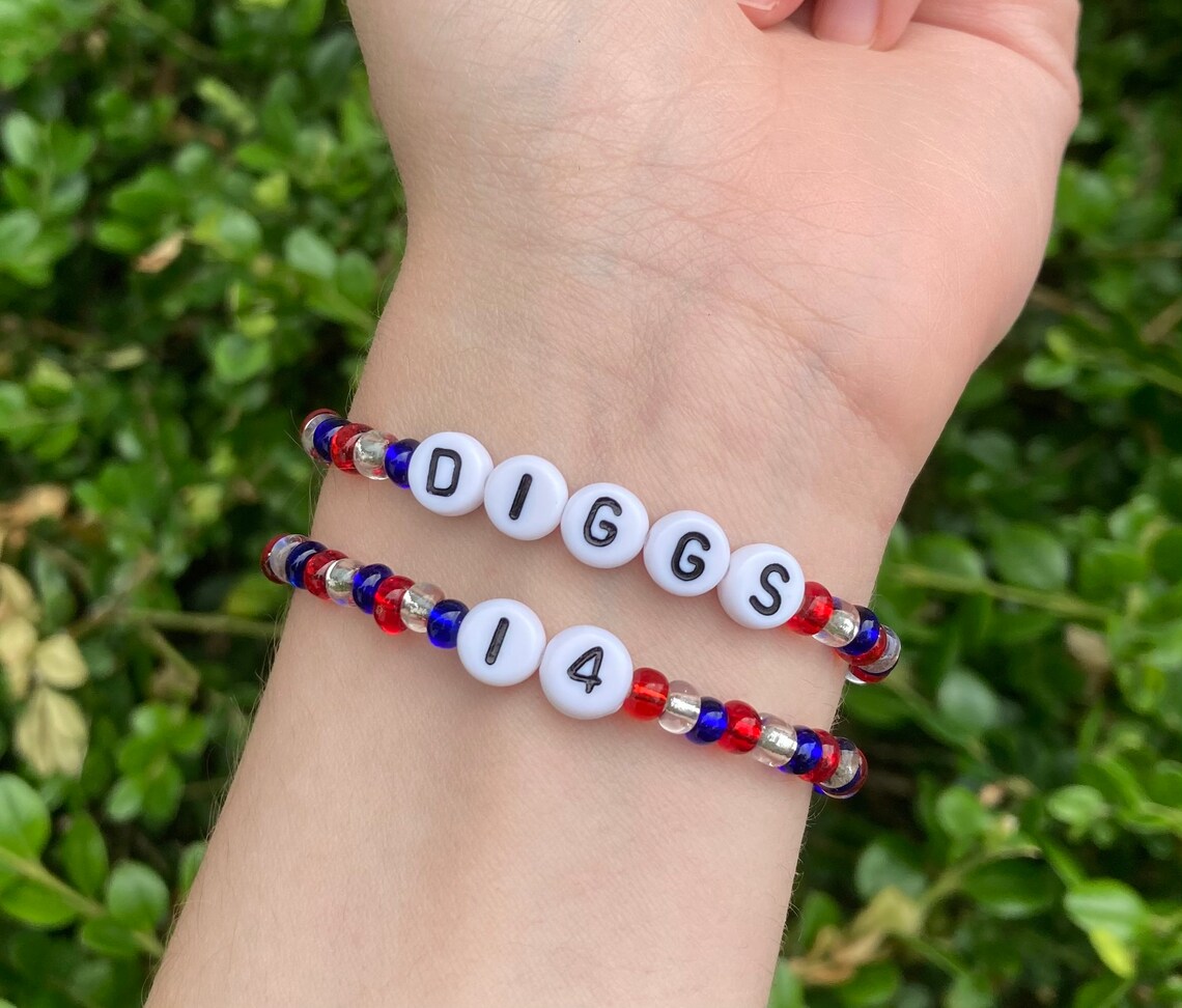 Set of 2 Stefon Diggs buffalo Bills Seed Bead Bracelets. | Etsy