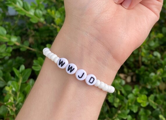Cute Sayings For Bracelets Wwjd What Would Jesus Do Seed Bead Bracelet. 4 Color | Etsy Italia