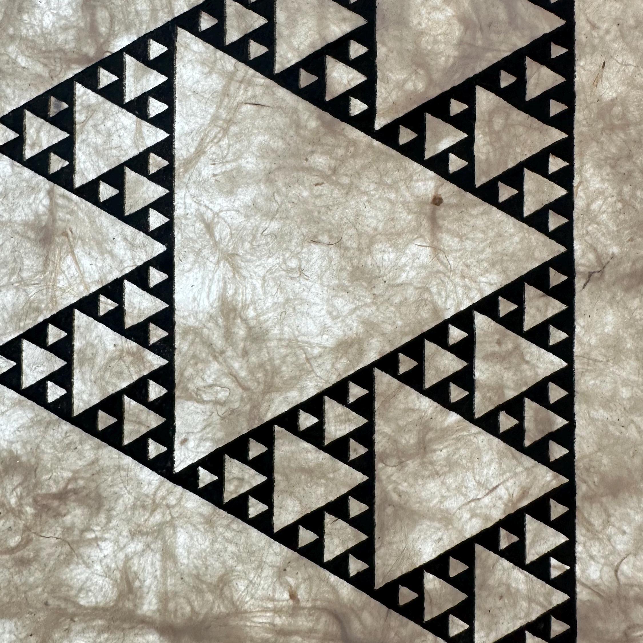 SIERPINSKI TRIANGLE – 40 X 40 Cm – Sacred Geometry Linocut Print ...
