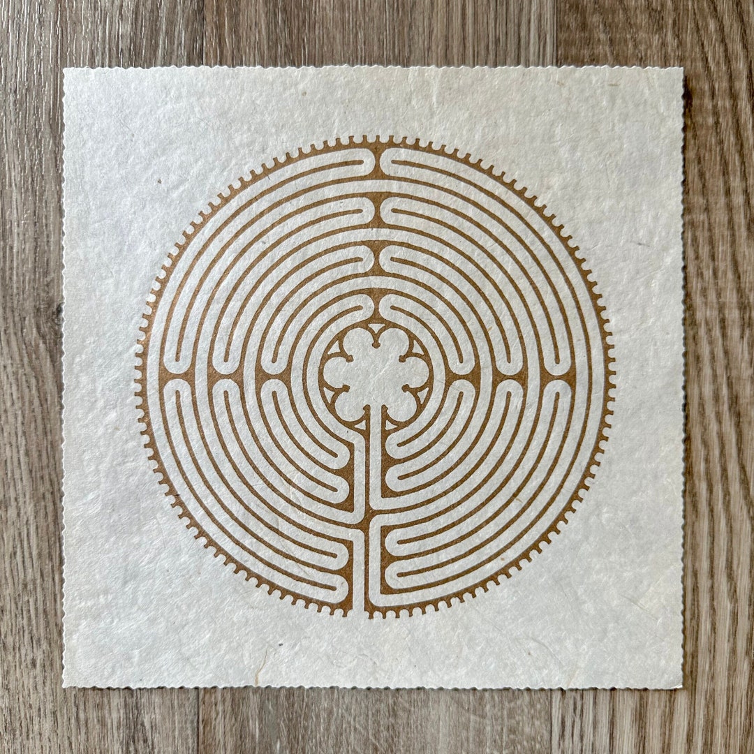 LABYRINTH of CHARTRES of Notre-dame Cathedral – 22 X 22 Cm