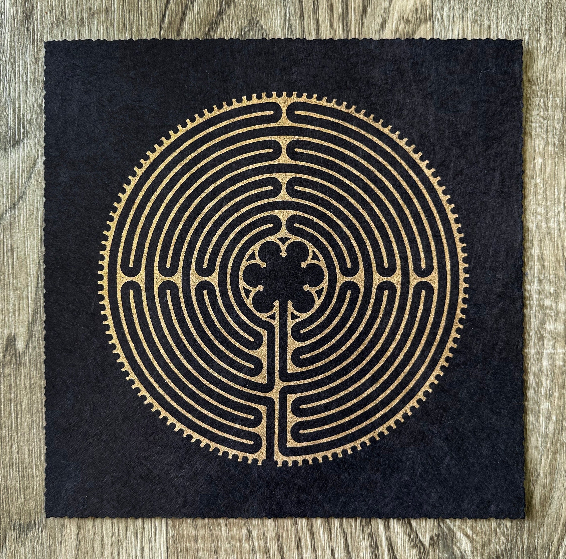 LABYRINTH of CHARTRES of Notre-dame Cathedral – 22 X 22 Cm