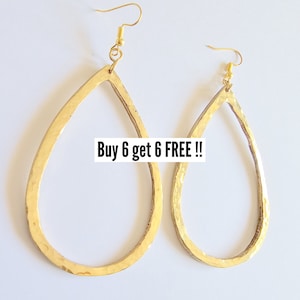 501 Light Tear Drop Earrings, African Earring, Boho Earring Findings, Wholesale Brass Earrings, African Jewelry, Earring Set, Gift For Women