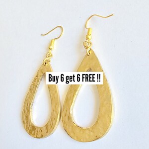 456 Tear Drop Earrings, African Earrings, Boho Earring Findings, Wholesale Brass Earrings, African Jewelry, Earring Set, Gift For Women