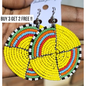 067 African Earrings, African Jewelry, Gifts For Her, Grandma Gift, Boho Earrings, Earrings Set, Gift, Bead Earrings, Earrings for Women