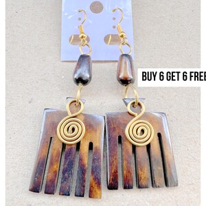 697 Earrings, Statement Earrings, Gift, Gifts for Her, Earrings Dangle, Earrings Set, Bone Earrings, Brass Earrings, Boho Earrings Dangle.