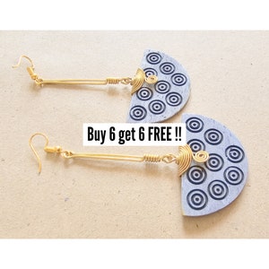 375 Brass Earrings WHOLESALE, Brass Earrings Dangle, Bone Earrings Bulk, African Earrings Bulk, Earring Set, Gift For Her, Ethnic Earrings