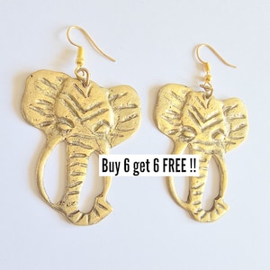 477 Solid Brass Earrings, Boho Earring Findings, Wholesale Brass Earrings, African Earrings Bulk, Earring Set, Gift For Women, Gifts For Her