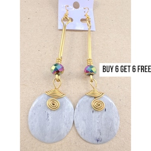 668 Wholesale Bone Earrings, Brass Earrings, Statement Earrings, Ethnic Earrings, African Earrings, Earring Set, Gifts for Women, Gift.