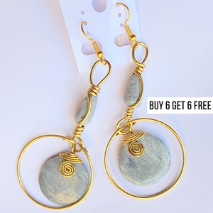 865 Boho Earrings, Gold Earrings Set, Gift, Gifts for Her, Earrings For Women, African Earrings, African Jewelry, Dangle Drop Earrings