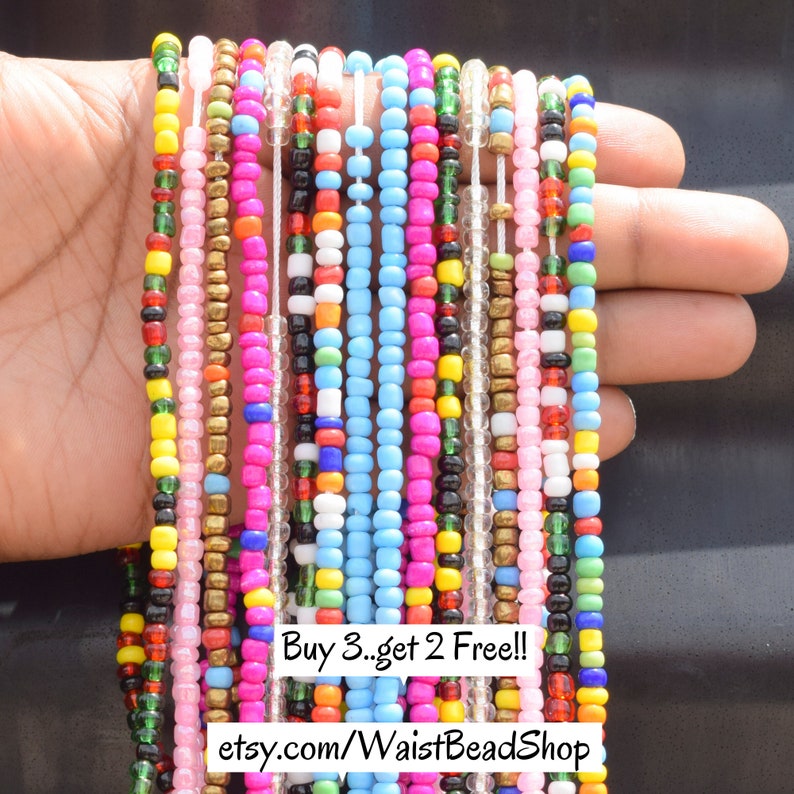 ON SALE ADJUSTABLE Beads Tie on Waist Bead Waist Beads for Etsy