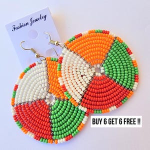 822 Bead Earrings Pattern, Earrings Set, African Jewelry, Gifts For Her, African Earrings, Grandma Gift, Handmade Gift, Personalized Gifts