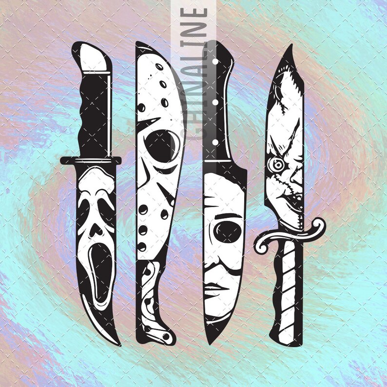 Horror Movies Characters in Knives Svg the Killers Svg Etsy