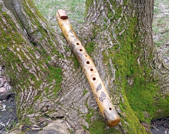 Native American Flute, Flute for Sound Healing, Wooden Flute, Flute for Meditation, Energy Healing, Engraved Wooden Gift, Reiki, Chakras