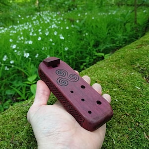 Wooden Ocarina, Wooden Flute, Sound Healing, Flute for Meditation, Energy Healing, Handmade Gift, Wicca, Witchcraft flute, Shamanic flute image 3