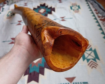 Handmade Didgeridoo, Ancient Maple Wood, "C#" key, Shamanic Meditation Instrument, Woodcraft