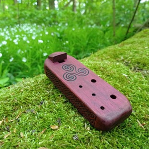 Wooden Ocarina, Wooden Flute, Sound Healing, Flute for Meditation, Energy Healing, Handmade Gift, Wicca, Witchcraft flute, Shamanic flute image 9