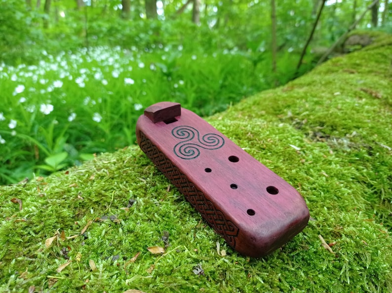 Wooden Ocarina, Wooden Flute, Sound Healing, Flute for Meditation, Energy Healing, Handmade Gift, Wicca, Witchcraft flute, Shamanic flute image 9