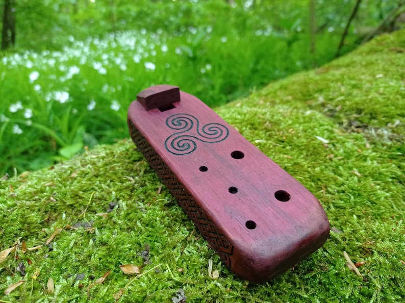 Wooden Ocarina, Wooden Flute, Sound Healing, Flute for Meditation, Energy Healing, Handmade Gift, Wicca, Witchcraft flute, Shamanic flute image 4
