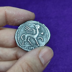 Hispanio Romana Cástulo coin, Roman Hispanio coin Castulo, handmade coin, metal casting, give a friend a Spanish coin