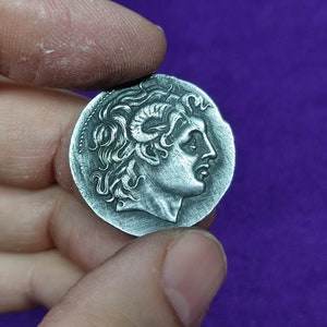 Greek Coin Alexander the Great and Athena, Greek Coin Alexander the Great and Athena, handmade coin, metal casting, gift to a friend