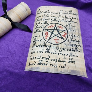 Papyrus with spell, papyrus spell, gift for a geek friend