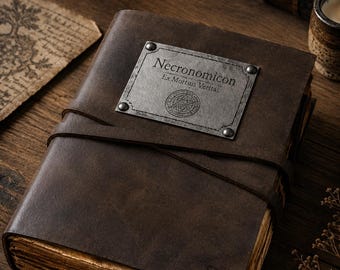 Necronomicon-notitieboekje, Lovecraft-dagboek, gotisch grimoire, notitieboek voor duistere fantasy, horrordagboek, heksenboek