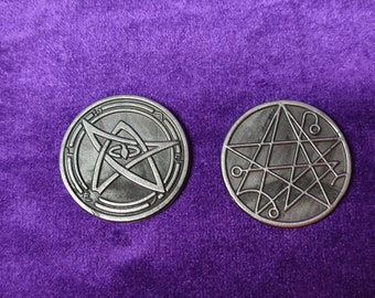 Cthulhu Primal Protection Coin, Cthulhu Primal Protection Coin, Metal Coins, Cthulhu Coins