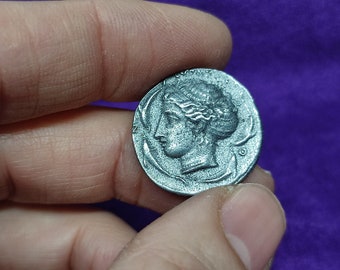 Greek coin Decadrachm of Dionysus, Greek coin Decadrachm of Dionysus, handmade coin, metal casting, gift to a friend